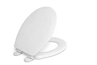 Centoco Round Toilet Seat, Slow Close, Premium, Skirted Hardware, White