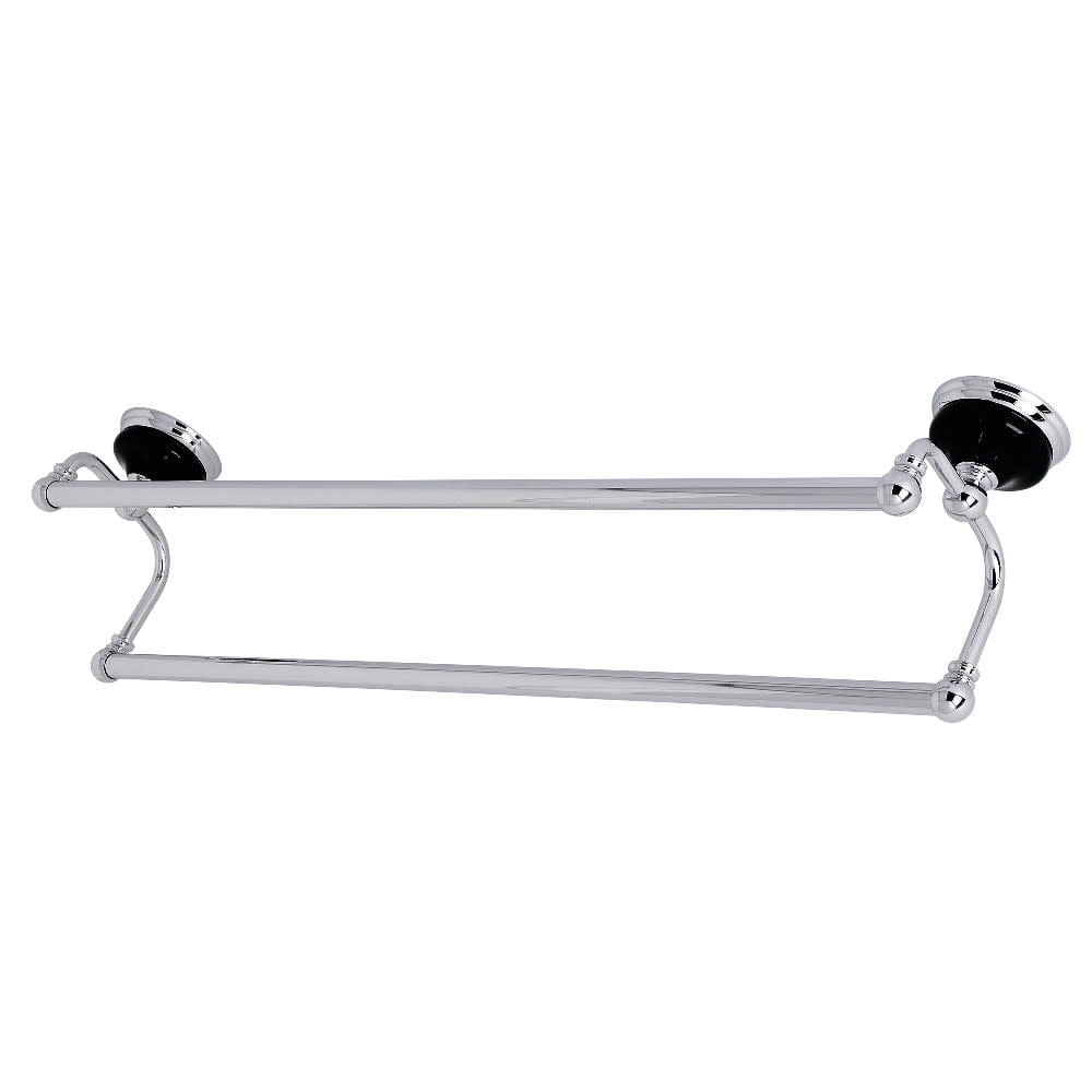 Kingston Brass BA9113BN 24 in. Water Onyx Dual Towel Bar, Brushed Nickel