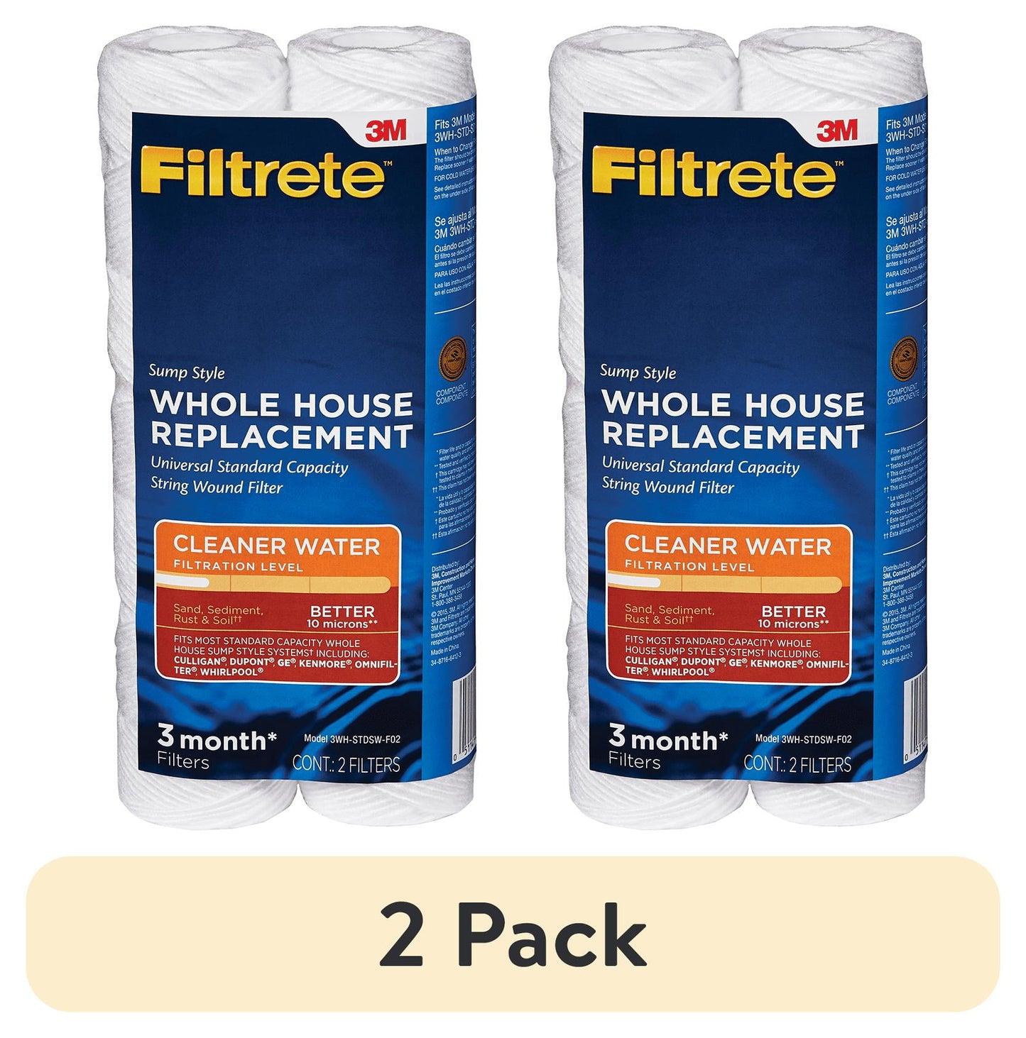 Filtrete Standard Capacity Whole House String Wound Replacement Water Filter, 3WH-STDSW-F02