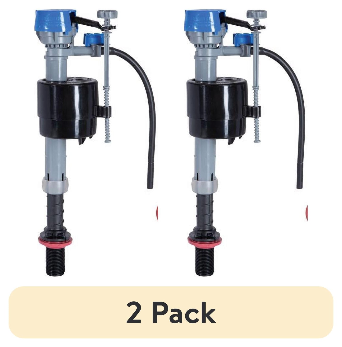 (2 pack) Fluidmaster K-400H-039 PerforMAX Válvula de Llenado para Inodoro y Kit de Reparación de Aleta de 2", Plástico, Paquete de 1, Altura 13.9in
