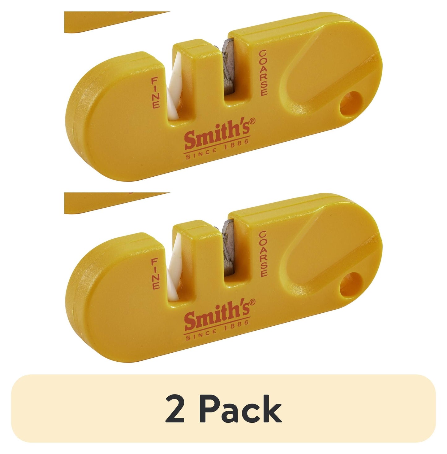 (2 pack) Smith’s 51459 Pocket Pal Knife Sharpener - 2-Pack - Orange