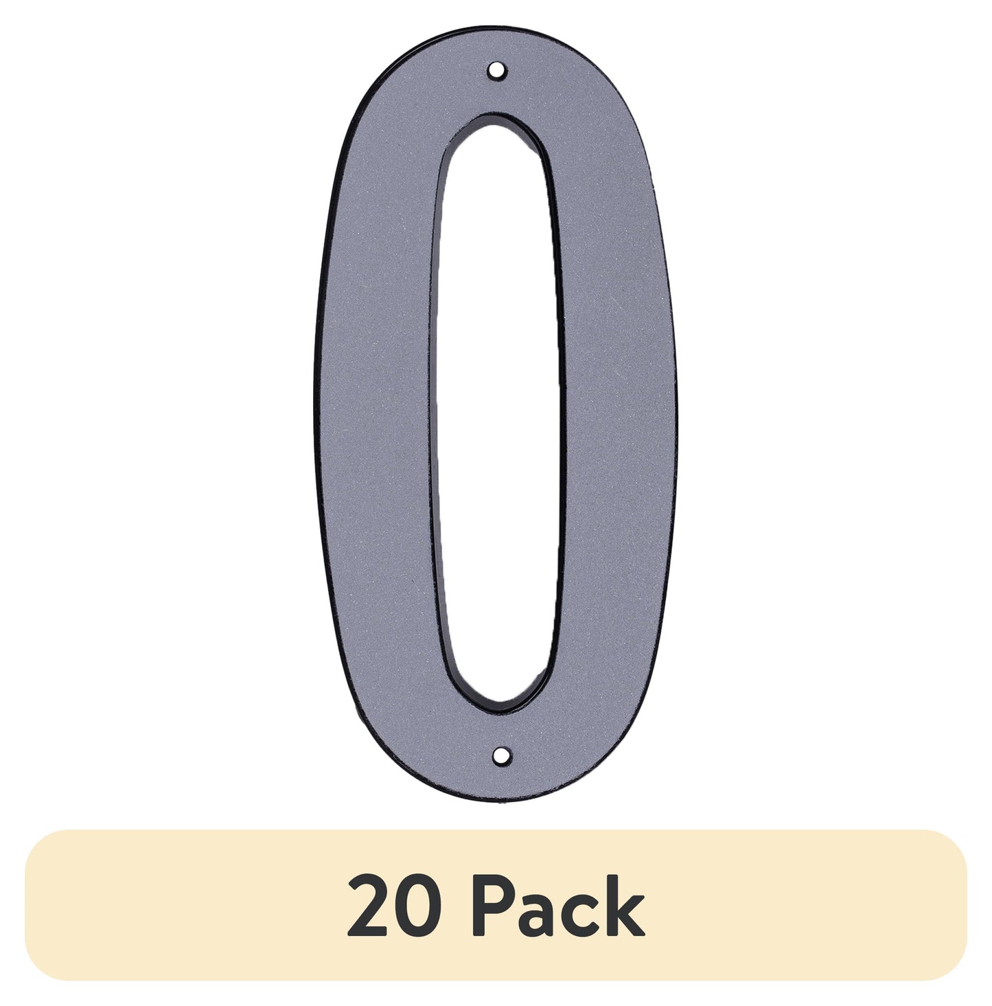 (20 pack) HY-KO 4" Plástico Reflectante Número 0 Moderno