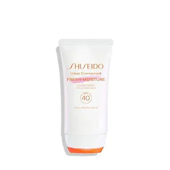 Shiseido Urban Environment Fresh-Moisture Sunscreen SPF 40 - Protects Against UVA/UVB Rays & Pollution - 12-Hour Hydration - Water Resistant for 40 Minutes - Non-Comedogenic - 50 mL