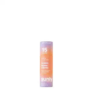 ATTITUDE Mineral Tinted Lip Balm SPF 15, Coconut, EWG Verified, 0.3 Oz