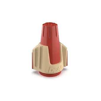 Ideal Electrical Twister PRO (30-244J) Red/Tan Wire Connector, Jar of 250 Smooth Twist-On Wire Nuts for 22 to 8 AWG with SureGrip Comfort Overmold
