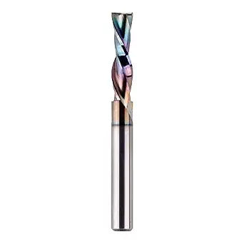 SpeTool 1/4 Inch Shank Downcut Spiral Router Bit 1/4 Inch Cutting Diameter 1 inch Cutting Length with Extra Long Life Coating CNC Router Bits End Mill for Woodwork Mortise Slot