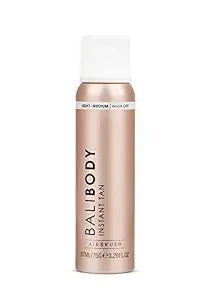 Bali Body Instant Tan Light-Medium | Skin Perfecting Aerated Spray, Instantly Flawless Airbrushed Bronzed Finish | Soothing for All Skin Types | Vegan, Cruelty Free, Australian Made (97 ml/3.28 fl oz)