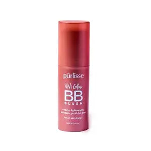 p��rlisse ViVi Glow BB Blush Stick for Cheeks - Blendable Cream Stick Blush with Hyaluronic Acid, Jasmine & Cornelian Cherry - Hydrating & Dewy Finish - Chai Nude Glow (0.28
