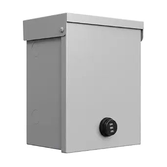 108x6 Metal Outdoor Electrical Box, IP66 Waterproof Combo Lock Enclosure