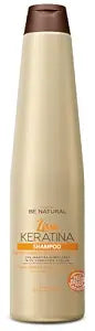 Placenta Life Be Natural Lisso Keratina Shampoo 11.83 fl oz (350 ml) – Deep Repair Keratin Cleanser for Straightened Hair – Anti-Frizz & Prolonged Smoothness