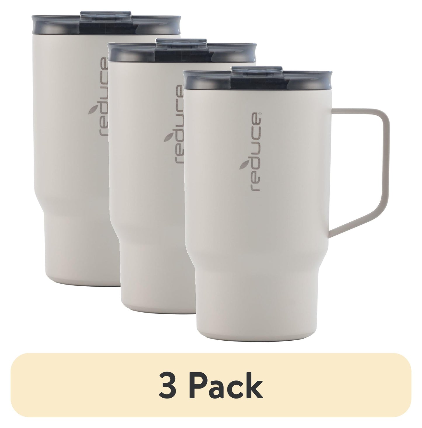 (3 pack) Reduce Hot1 18 oz Stainless Steel Insulated Tumbler with Adjustable Flow Lid – Linen