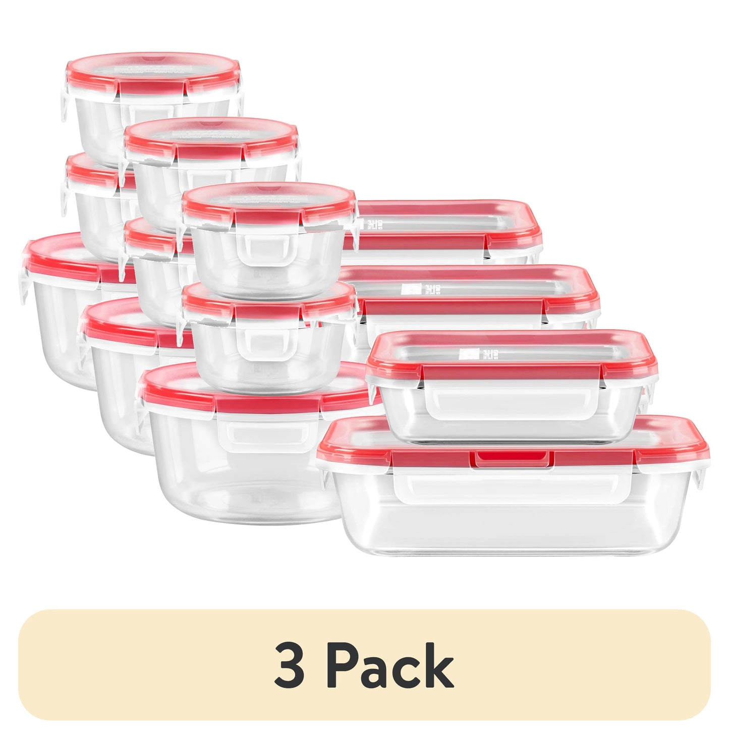 (3 pack) Pyrex® Freshlock 10-pc Glass Storage Set