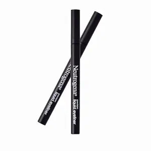 Neutrogena Precision Liquid Eyeliner with Honey & Coconut, Hypoallergenic, Smudge- & Water-Resistant Eyeliner Makeup for Precise Application, Jet Black, 0.013 fl. oz (Pack of 2)
