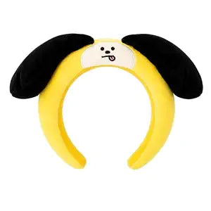 Official BT21 UNIVERSAL Plush Headband - CHIMMY, Cute Headbands for Women, Teen Girls Stuff, Authentic Kpop Merch, Concert Must Haves, Soft Headband, For Face Wash, Makeup, Skincare, Gift for Girls