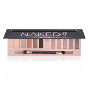 12 Color Nude Eyeshadow Palette, Neutral & Rose Gold Matte Shimmer Eye Shadow Palette for Mature Skin, Long Lasting Blendable Smokey Makeup Kit with Soft Pink Mauve Taupe Shades and Dual End Brush