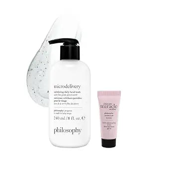 philosophy microdelivery exfoliating daily facial wash - with fine grain desert earth & gentle amino acids - scrubs away impurities & dead skin cells to alleviate dryness and rough texture