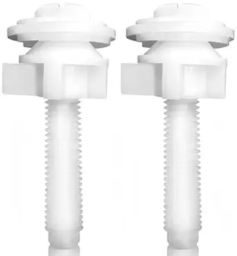 2 Pack Plastic Toilet Seat Screws,Toilet Lid Screws,Toilet Seat Screws Replacement Kit,Toilet Seat Plastic Bolts