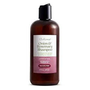 Just Nutritive Onion & Rosemary Shampoo for Hair Growth, Thickening, Strengthening - Sulfate-Free, Enriched with Red Onion Oil, Rosemary Oil, Tea Tree - 16 oz