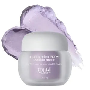 Purple Rice PDRN Bubble Mask | Pore Clarifying Cleanse| Gentle Exfoliation | Clogged Pores & Rough Texture | Vegan Korean Skincare | AHA + BHA + PHA + LHA | 1.69 oz (50 g)