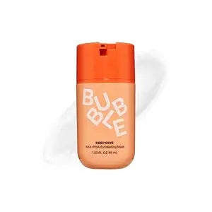 Bubble Skincare Deep Dive AHA + PHA Exfoliating Mask - Gentle Facial Exfoliator with Oil Control - Promotes a More Even Skin Tone - Skin Care Enriched with Azelaic Acid and Willow Bark Extract (45ml)