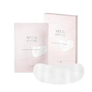 LIZK Neck Peptox, Mask Sheet, 10.000ppm Peptide, Neck Wrinkle Care for Fine Lines, Firming & Hydrating, 0.35 oz. (5 Pack)