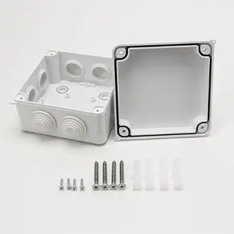 Electrical Junction Box Dustproof PP Plastic Project Enclosure for Electronics Junction Box Size 3.9 x 3.9 x 2.8 inch