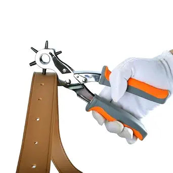 Leather Hole Punch, BILLION GOLD Heavy-Duty Belt Hole Puncher