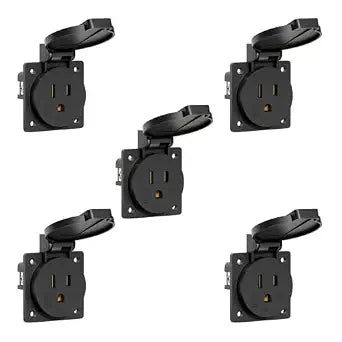 NEMA 5-15R Power Outlet with Cover 15A 125V ETL Listed5PCS