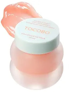 TOCOBO Vita Glazed Lip Mask ��� Vegan Overnight Lip Sleeping Mask for Dry, Chapped Lips | PHA (Lactobionic Acid) Gentle Exfoliation | Non-Sticky Glazed Balm, Korean Skincare, 0.68 oz