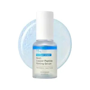 mixsoon Bean Copper Peptide Firming Serum GHK-Cu Copper Peptides Dual-Phase face skincare with Fermented Bean & 2% Niacinamide for Firm-Looking Skin, Korean Skincare, 30ml / 1.01 fl oz