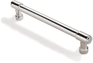 Solid Heavy Duty Jasper Cabinets Pulls 10 Pack Polished Nickel 5 inch Hole Centers for Kitchen Cupboards Handles Modern Kitchen Contemporary Bathroom Cabinets Hardware