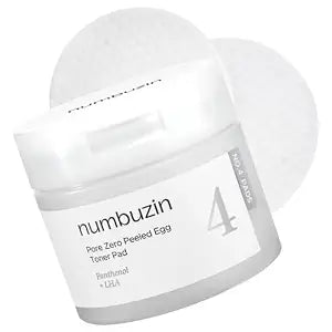 numbuzin No.4 Toner Pads | Pore Zero Peeled Egg Toner Pad | Gentle Exfoliator, PHA, LHA, Makeup Skin Prep, Panthenol | Korean Skincare for Face | 70 Pads/6.42 fl. oz.