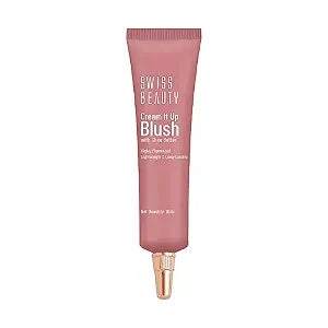 Swiss Beauty Cream It Up Blusher | Highly Pigmented | Long-lasting | Buildable & Blendable | All Skin Types | Shade- Cheek-O-Pink, 10ml