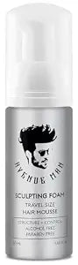 Avenue Man Sculpting Foam for Men - Travel Size (1.69 oz) - Firm Hold Volumizing Hair Mousse with Herbal Extracts Styling Products - Alcohol Free