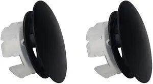 Sink Overflow Ring 2 Pack Matte Black Bathroom Vanity Sink Overflow Cover Insert in Round Trim Cap Brass Material