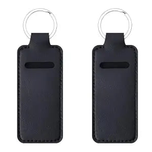 Two-piece Chapstick Holder KeyChain���������Cute Leather Women and Men Lip Balm Ho