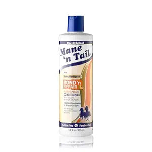 Mane ’n Tail Bond ’n Repair Conditioner, Moisturizing Detangling Conditioner for Damaged Hair, Anti-Breakage & Frizz Control, Triple Bond Repair with Biotin, Moringa & Niacinamide, Mango Peach 11.2 fl
