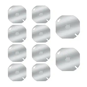 10 Packs Octagon Electrical Box Cover with 1/2 Inch Knock Out Hole Galvanized Steel Metal Junction Box Covers,Blank Flat Outlet Box Cover for 4 inch Octagonal Box