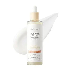 mixsoon White Rice Peeling Ampoule - White rice exfoliant, Gentle Exfoliating Serum for Smooth, Radiant Skin, Dead Skin Cells Remover 100ml / 3.38 fl.oz. Korean Glass Skin Care