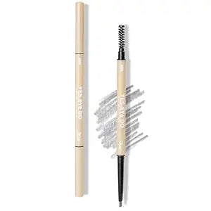 Light Grey Eyebrow Pencil for Older Women, Light Gray Eyebrow Pencil for Grey/Sliver Hair, Ultra Fine Gray Brow Pen with hair like strokes, Long-lasting, Waterproof, Mist, YES.EYE DO