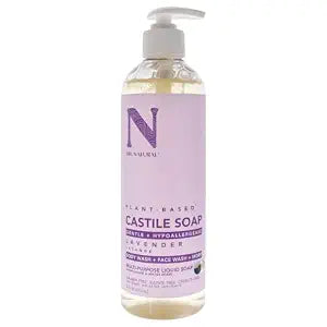 Dr. Natural Castile Liquid Soap - Multi-Use Body Wash, Shampoo and Face Wash - Hydrating Body Soap for Skin, Hair, Pets and Home - Lavender - 16 oz