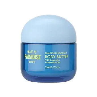 Isle of Paradise Beautifully Balanced Body Butter - For Soft, Smooth Skin - Skin Barrier Body Butter with Ceramides, Panthenol, and Cica - Strengthens and Locks in Moisture - 7.77 fl. oz