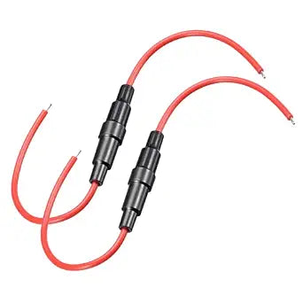 uxcell Inline Screw Type Fuse Holder 18 Gauge AWG 2Pcs for 5mm x 20mm Tube Fuse