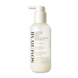SOME BY MI Lacto Soy Sebum & Blackhead Cleansing Oil ��� 6.76oz, 200ml ��� Korean Vegan Makeup-Removing Oil Cleanser with Soybean Extract & Serine ��� Deep Cleansing for Blackheads & Pore ï¿