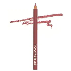 Tower 28 OneLiner - Multi-Use Creamy Lip Liner, Eyeliner & Face Makeup Pencil for Sensitive Skin - Hydrating, Vegan Formula with Shea Butter - Matte, Long-Lasting Finish - Muted Mauve (1 Count)
