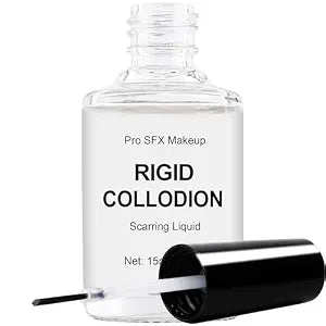 15ml Rigid Collodion Special Effects SFX Makeup Kit, Professional Scarring Liquid, Fake Scar FX Makeup, Scar Liquid For Halloween Costume Stage Theater, Built-In Brush