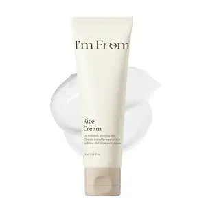 I���m From Rice Cream, Hydrating Face Moisturizer with Rice Water & Ceramide, Lightweight Barrier Cream for Dry & Combination Skin, Korean Skincare 1.69fl.oz