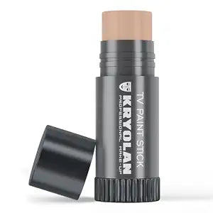 Kryolan TV Paint Stick - Alabaster Matte Makeup Stick - Foundation Makeup - Makeup for TV, Theater, Stage, Acting, Face & Body, Full Coverage Cream Concealer Foundation - Made in USA (25 g)