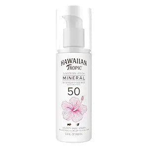 Hawaiian Tropic Mineral Sunscreen Lotion SPF 50, 3.4 Fl Oz