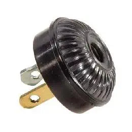 B&P Lamp Black Mid-Century Embossed Style Early Lamp Plug